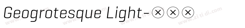 Geogrotesque Light字体转换